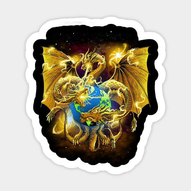 king ghidorah Sticker by iqbalgarint